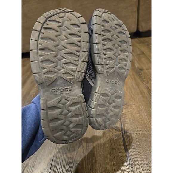 Crocs Mens 204694 Gray Denim Dualcomfort Solid Slip On Loafers 9M - Picture 7 of 7